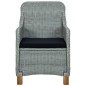 vidaXL Set Divani da Giardino 3pz con Cuscini Polyrattan Grigio Chiaro