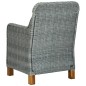 vidaXL Set Divani da Giardino 3pz con Cuscini Polyrattan Grigio Chiaro