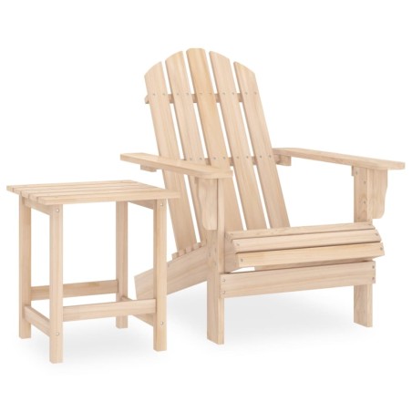 vidaXL Sedia da Giardino Adirondack con Tavolino in Legno Abete