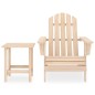 vidaXL Sedia da Giardino Adirondack con Tavolino in Legno Abete