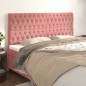 Testiera 4 pz Rosa 100x7x78/88 cm in Velluto Testiera 4 pz Rosa 100x7x78/88 cm in Velluto