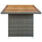 vidaXL Set Pranzo da Giardino 9pz con Cuscini Polyrattan Grigio Chiaro