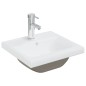 vidaXL Lavabo da Incasso con Rubinetto 42x39x18 cm in Ceramica Bianco vidaXL Lavabo da Incasso con Rubinetto 42x39x18 cm in Ceramica Bianco