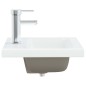 vidaXL Lavabo da Incasso con Rubinetto 42x39x18 cm in Ceramica Bianco vidaXL Lavabo da Incasso con Rubinetto 42x39x18 cm in Ceramica Bianco