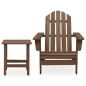vidaXL Sedia Adirondack con Tavolo Abete Massello Marrone vidaXL Sedia Adirondack con Tavolo Abete Massello Marrone
