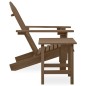 vidaXL Sedia Adirondack con Tavolo Abete Massello Marrone vidaXL Sedia Adirondack con Tavolo Abete Massello Marrone