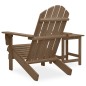 vidaXL Sedia Adirondack con Tavolo Abete Massello Marrone vidaXL Sedia Adirondack con Tavolo Abete Massello Marrone