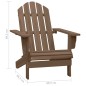 vidaXL Sedia Adirondack con Tavolo Abete Massello Marrone vidaXL Sedia Adirondack con Tavolo Abete Massello Marrone