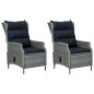 vidaXL Set Pranzo da Giardino 9pz con Cuscini Polyrattan Grigio Chiaro vidaXL Set Pranzo da Giardino 9pz con Cuscini Polyrattan Grigio Chiaro