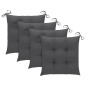 vidaXL Sedie da Giardino con Cuscini 4 pz in Massello di Acacia vidaXL Sedie da Giardino con Cuscini 4 pz in Massello di Acacia