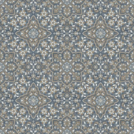 Homestyle Carta da Parati Portugese Tiles Marrone e Blu