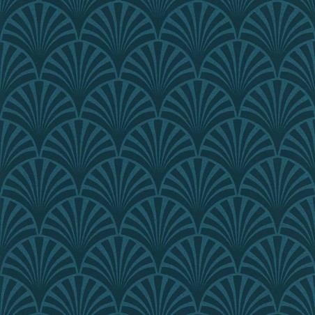 couleurs & matières Carta da Parati 20's Pattern Artdeco Blu