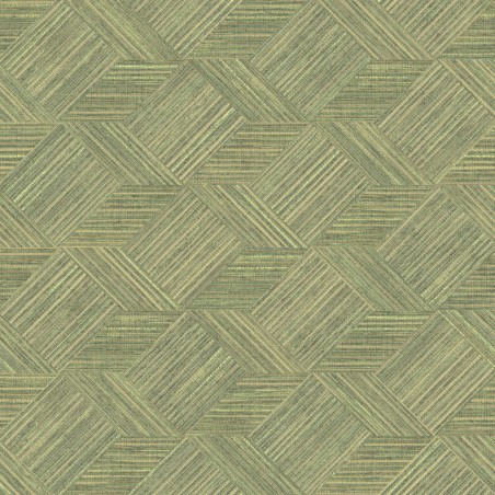 Evergreen Carta da Parati Wicker Natural Verde