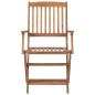 vidaXL Sedie da Giardino Pieghevoli 4 pz con Cuscini Massello Acacia vidaXL Sedie da Giardino Pieghevoli 4 pz con Cuscini Massello Acacia