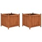 vidaXL Fioriere Rialzate 2 pz 50x50x50 cm in Legno di Abete vidaXL Fioriere Rialzate 2 pz 50x50x50 cm in Legno di Abete