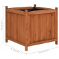 vidaXL Fioriere Rialzate 2 pz 50x50x50 cm in Legno di Abete vidaXL Fioriere Rialzate 2 pz 50x50x50 cm in Legno di Abete