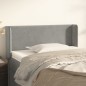 Testiera ad Orecchio Grigio Chiaro 93x16x78/88 cm in Velluto Testiera ad Orecchio Grigio Chiaro 93x16x78/88 cm in Velluto