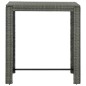 vidaXL Set Bar da Giardino 5 pz con Braccioli in Polyrattan Grigio vidaXL Set Bar da Giardino 5 pz con Braccioli in Polyrattan Grigio
