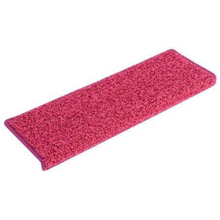 vidaXL Tappetini per Scale 15 pz 65x21x4 cm Rosa