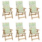 Sedie da Giardino Pieghevoli 6 pz con Cuscini Massello Acacia Sedie da Giardino Pieghevoli 6 pz con Cuscini Massello Acacia