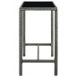 vidaXL Set da Bar da Giardino 7 pz in Polyrattan Grigio vidaXL Set da Bar da Giardino 7 pz in Polyrattan Grigio