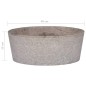 vidaXL Lavandino Grigio Ø40x15 cm in Marmo vidaXL Lavandino Grigio Ø40x15 cm in Marmo