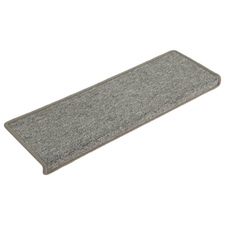 vidaXL Tappetini per Scale 15 pz 65x21x4 cm Bianchi e Grigi