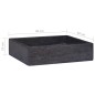 vidaXL Lavandino Nero 40x40x10 cm in Marmo