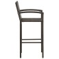 vidaXL Set Bar da Giardino 5 pz con Braccioli in Polyrattan Marrone vidaXL Set Bar da Giardino 5 pz con Braccioli in Polyrattan Marrone