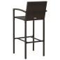vidaXL Set Bar da Giardino 5 pz con Braccioli in Polyrattan Marrone vidaXL Set Bar da Giardino 5 pz con Braccioli in Polyrattan Marrone