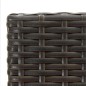 vidaXL Set Bar da Giardino 5 pz con Braccioli in Polyrattan Marrone vidaXL Set Bar da Giardino 5 pz con Braccioli in Polyrattan Marrone