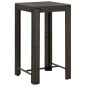 vidaXL Set Bar da Giardino 5 pz con Braccioli in Polyrattan Marrone vidaXL Set Bar da Giardino 5 pz con Braccioli in Polyrattan Marrone