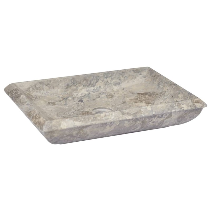 vidaXL Lavandino Grigio 50x35x10 cm in Marmo vidaXL Lavandino Grigio 50x35x10 cm in Marmo