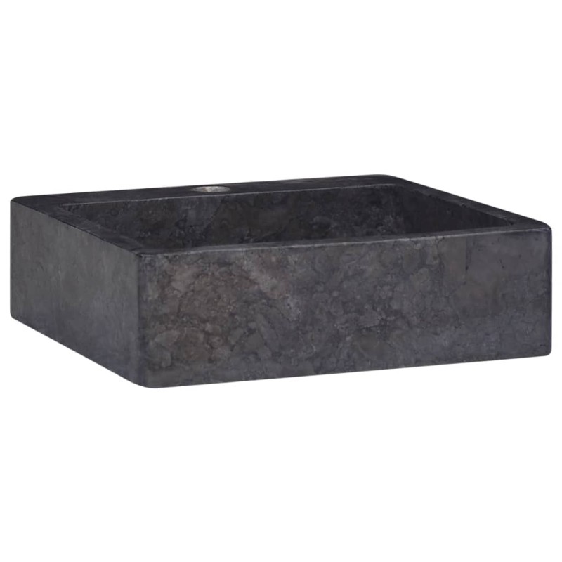 vidaXL Lavandino Nero 40x40x12 cm in Marmo vidaXL Lavandino Nero 40x40x12 cm in Marmo