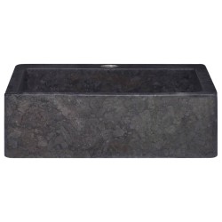 vidaXL Lavandino Nero 40x40x12 cm in Marmo