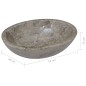 vidaXL Lavandino Grigio 53x40x15 cm in Marmo