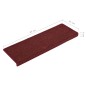 vidaXL Tappetini per Scale 15 pz 65x21x4 cm Rosso Opaco vidaXL Tappetini per Scale 15 pz 65x21x4 cm Rosso Opaco
