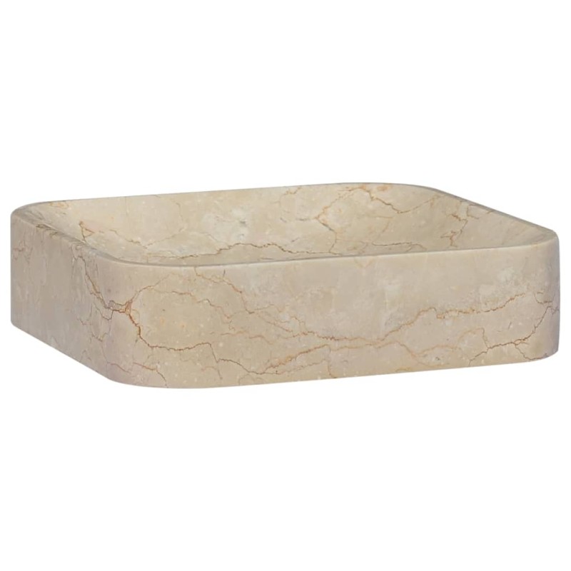 vidaXL Lavandino Crema 40x40x10 cm in Marmo vidaXL Lavandino Crema 40x40x10 cm in Marmo