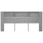 Testiera con Scomparti Grigio Sonoma 220x18,5x104,5 cm Testiera con Scomparti Grigio Sonoma 220x18,5x104,5 cm
