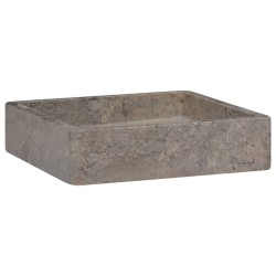 vidaXL Lavandino Grigio 40x40x10 cm in Marmo