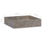 vidaXL Lavandino Grigio 40x40x10 cm in Marmo vidaXL Lavandino Grigio 40x40x10 cm in Marmo
