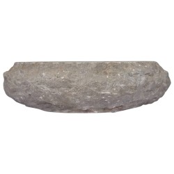 vidaXL Lavandino Grigio Ø40x12 cm in Marmo