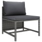 vidaXL Set Divani da Giardino 6 pz con Cuscini in Polyrattan Grigio vidaXL Set Divani da Giardino 6 pz con Cuscini in Polyrattan Grigio