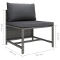 vidaXL Set Divani da Giardino 6 pz con Cuscini in Polyrattan Grigio vidaXL Set Divani da Giardino 6 pz con Cuscini in Polyrattan Grigio