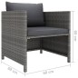 vidaXL Set Divani da Giardino 6 pz con Cuscini in Polyrattan Grigio vidaXL Set Divani da Giardino 6 pz con Cuscini in Polyrattan Grigio