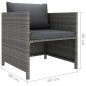 vidaXL Set Divani da Giardino 7 pz con Cuscini in Polyrattan Grigio vidaXL Set Divani da Giardino 7 pz con Cuscini in Polyrattan Grigio