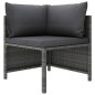 vidaXL Set Divani da Giardino 5 pz con Cuscini in Polyrattan Grigio vidaXL Set Divani da Giardino 5 pz con Cuscini in Polyrattan Grigio