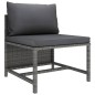 vidaXL Set Divani da Giardino 5 pz con Cuscini in Polyrattan Grigio vidaXL Set Divani da Giardino 5 pz con Cuscini in Polyrattan Grigio