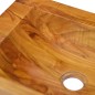 vidaXL Lavabo in Legno Massello di Teak 50x35x10 cm