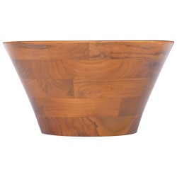 vidaXL Lavabo in Legno Massello di Teak Φ40x20 cm